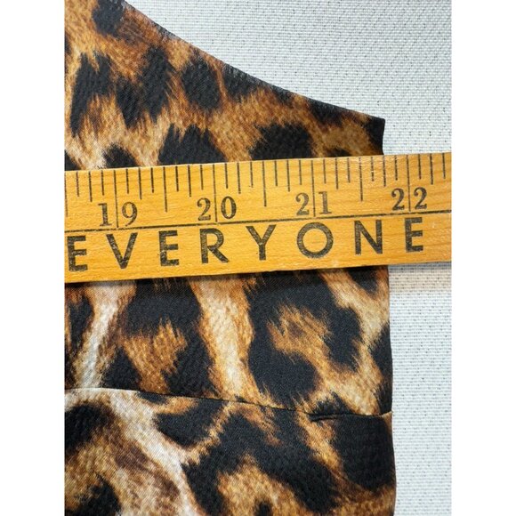 Chicos Womens Sleeveless Going Out Cami Top Blouse Size 12/14 Leopard Print - Picture 7 of 11